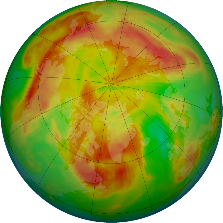 Arctic ozone map for 11 May 1985